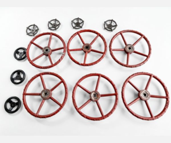 Painted powder coated industrial handwheel