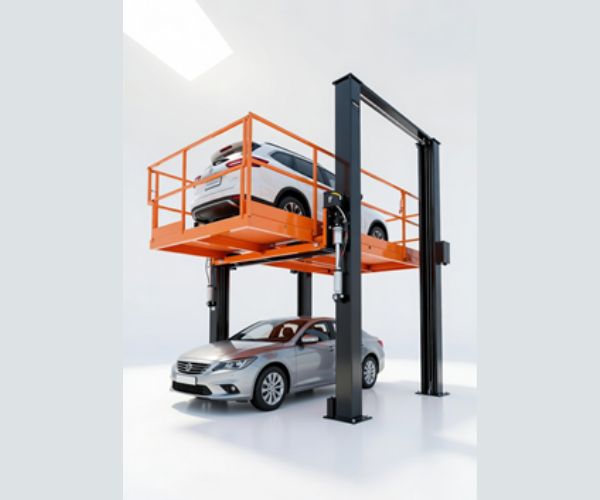 Car parking stacker with 2200 kg capacity and 35 to 45 second cycle